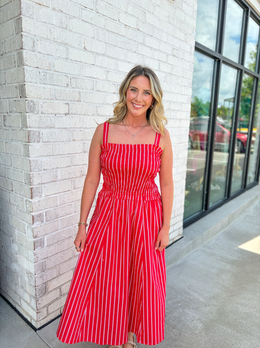 Taylor Striped Midi Dress