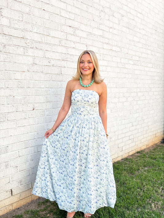 Kaitlyn Strapless Midi Dress