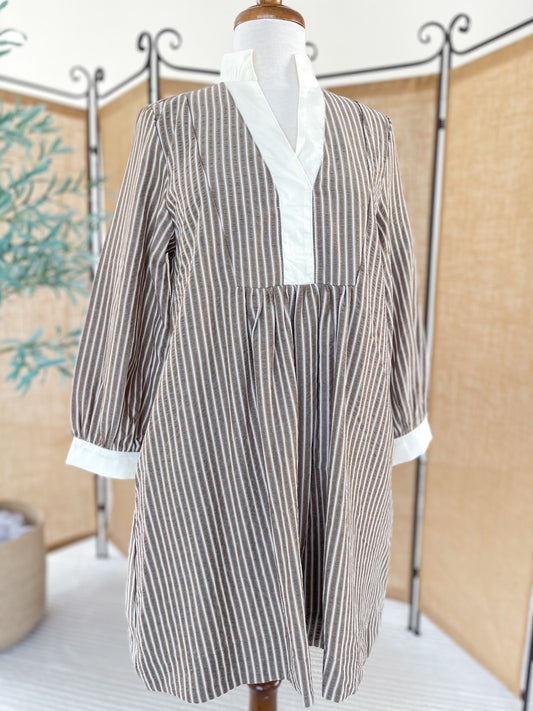 Lexy Stripped V-Neck Dress