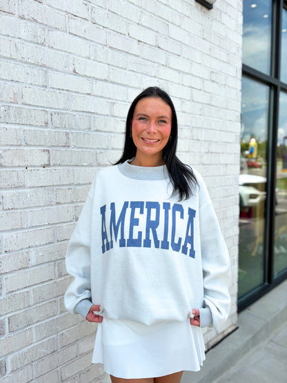 USA/America Reversible Mock Neck