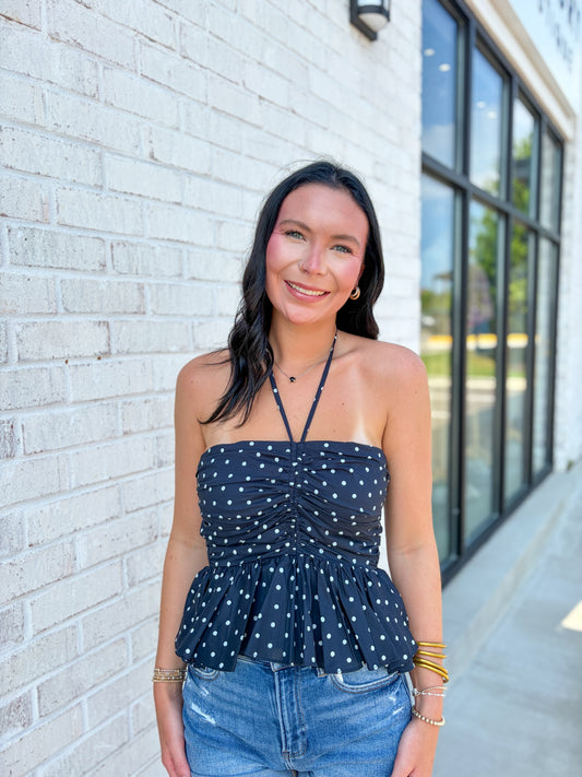 Tillie Polka Dot Cropped Top