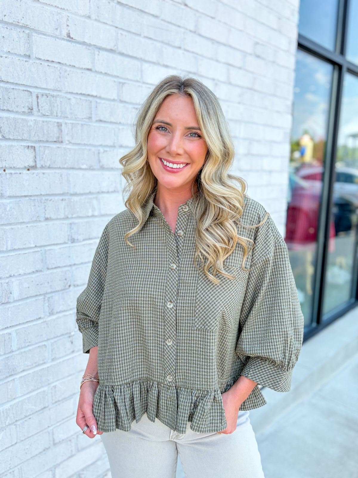 Stetson Plaid Top