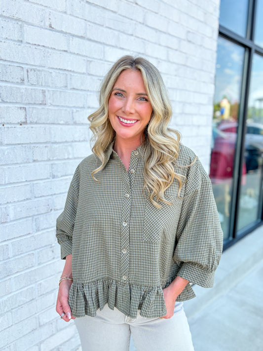 Stetson Plaid Top