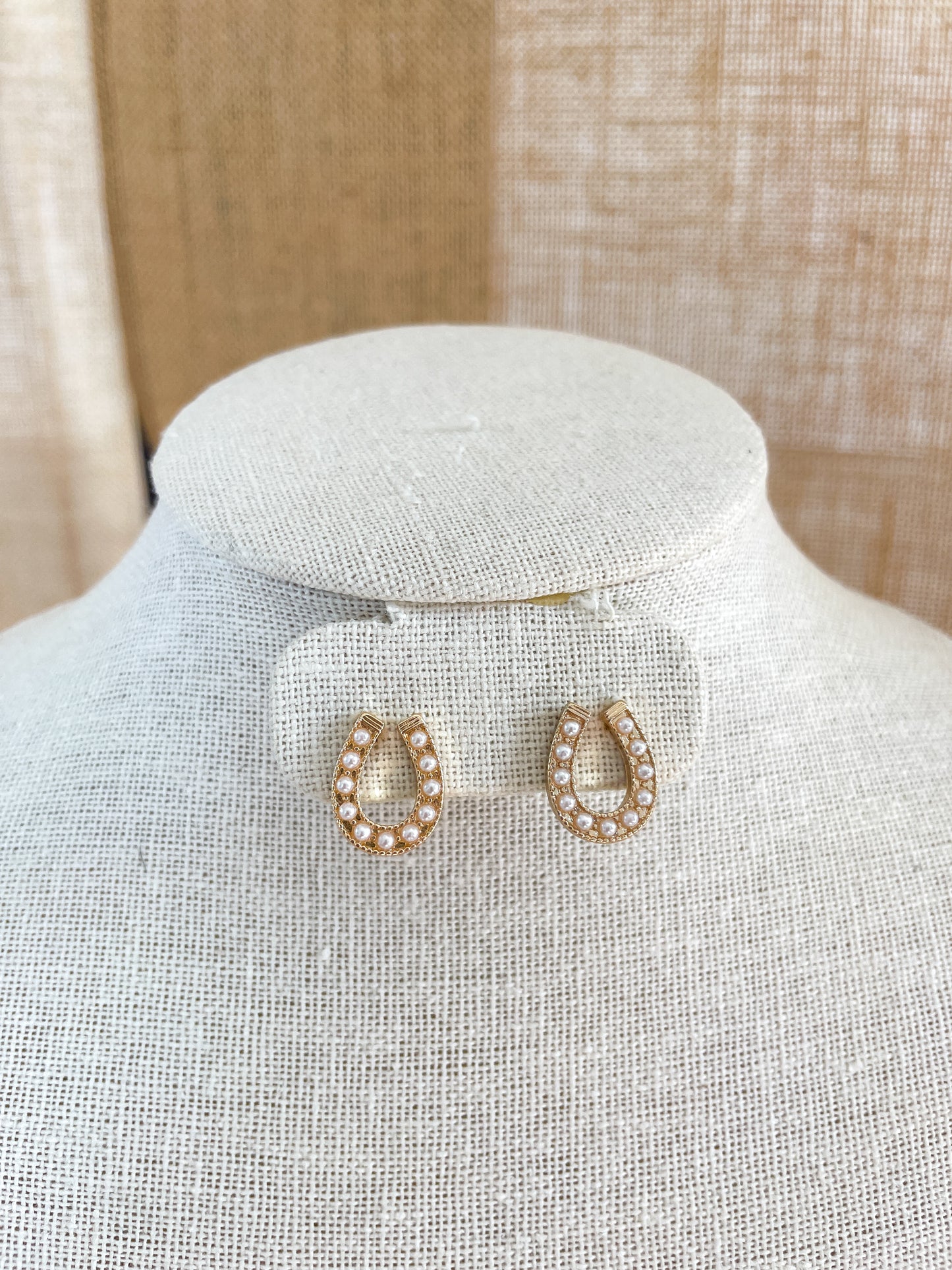 Pearl Horseshoe  Earrings