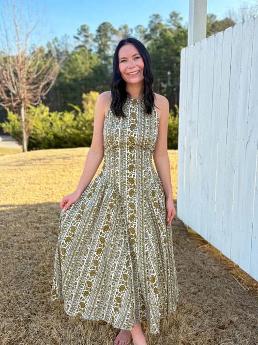 Isla Halter Neck Midi Dress