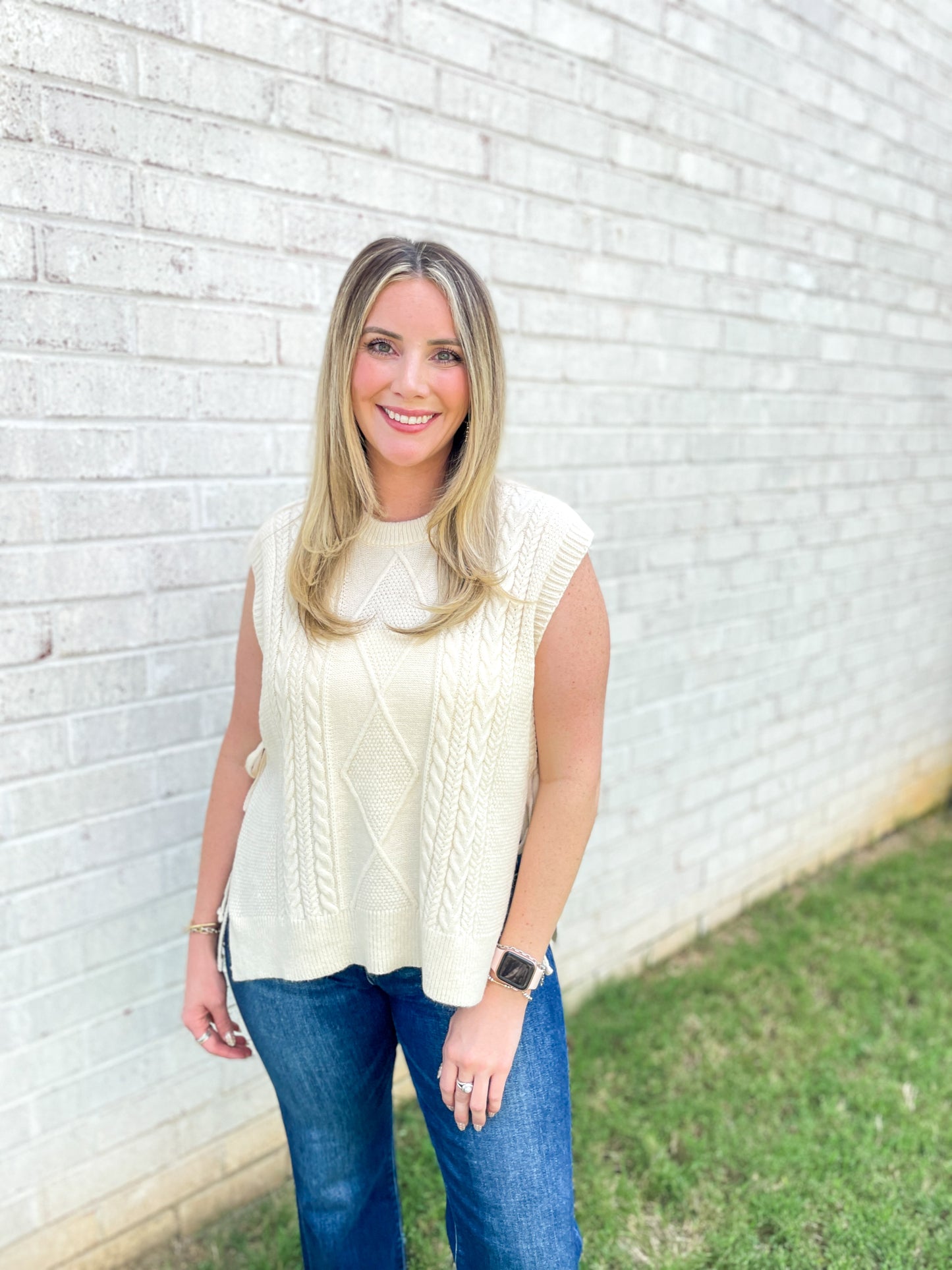 Side Tie Sweater Top