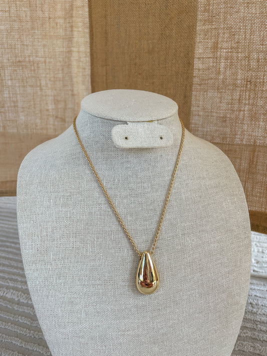 Gold Teardrop Necklace