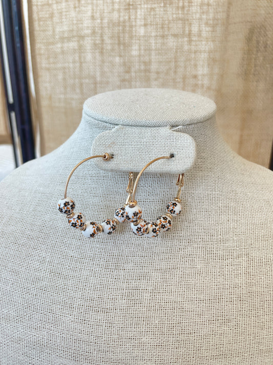 Beaded Hoop Earrings