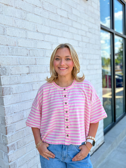 Striped Crop Tee