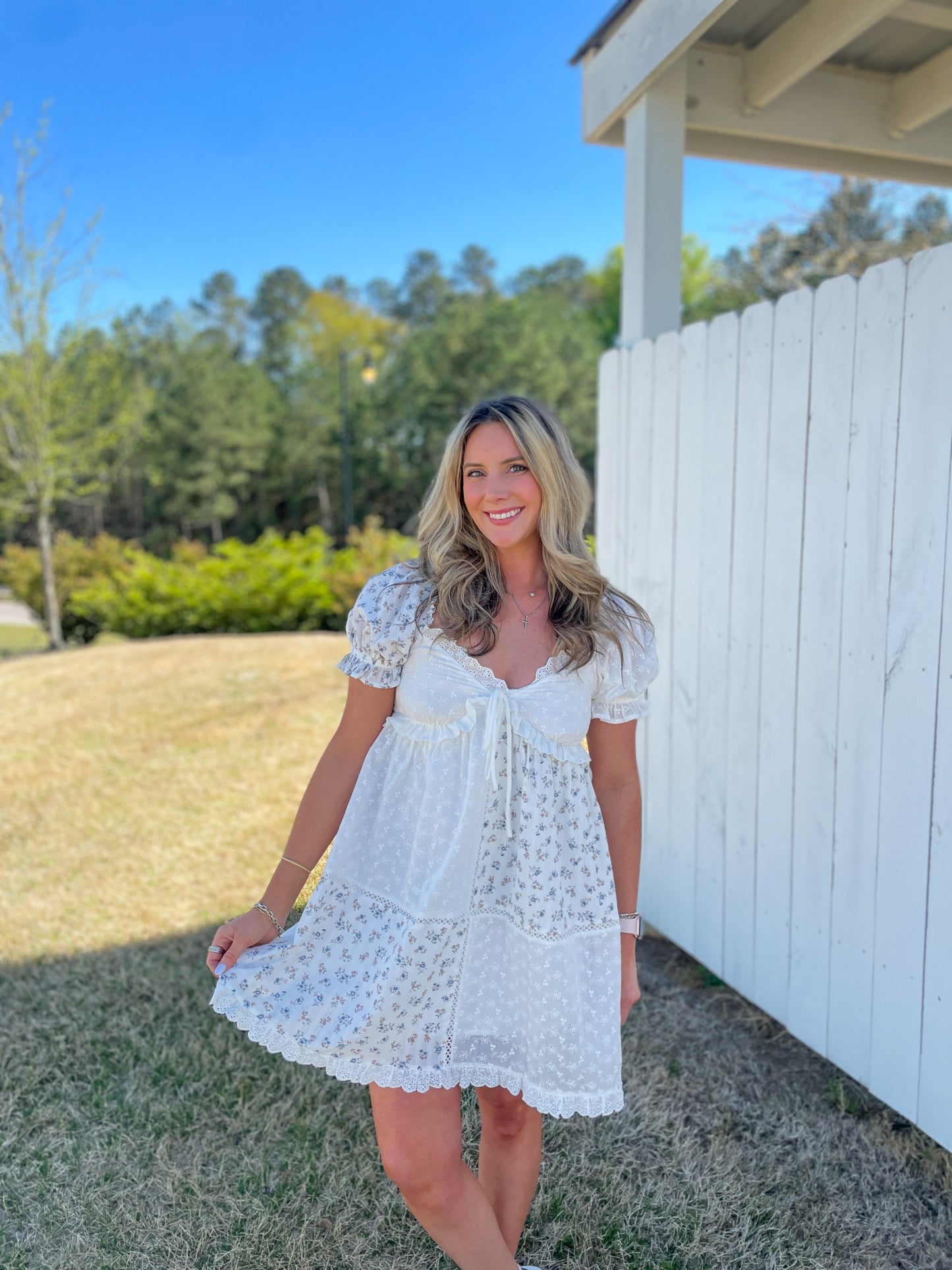 Henley Patch Mini Dress