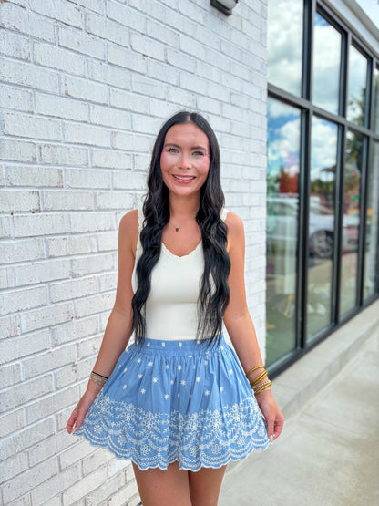 Callum Eyelet Skort