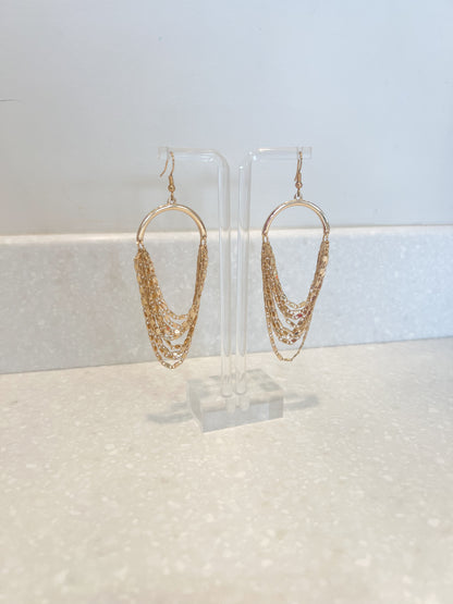 Gold Chain Dangle Earrings