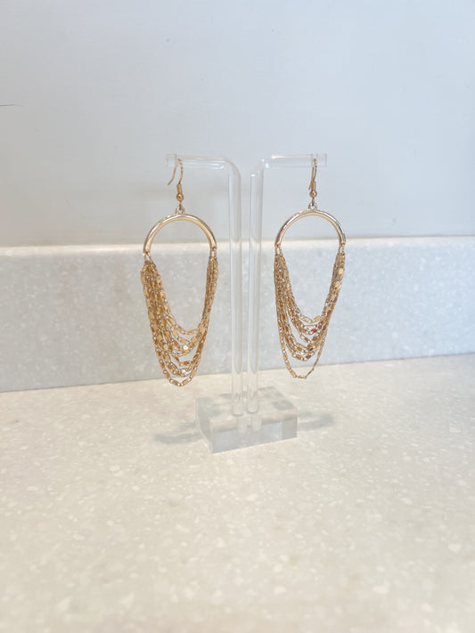Gold Chain Dangle Earrings