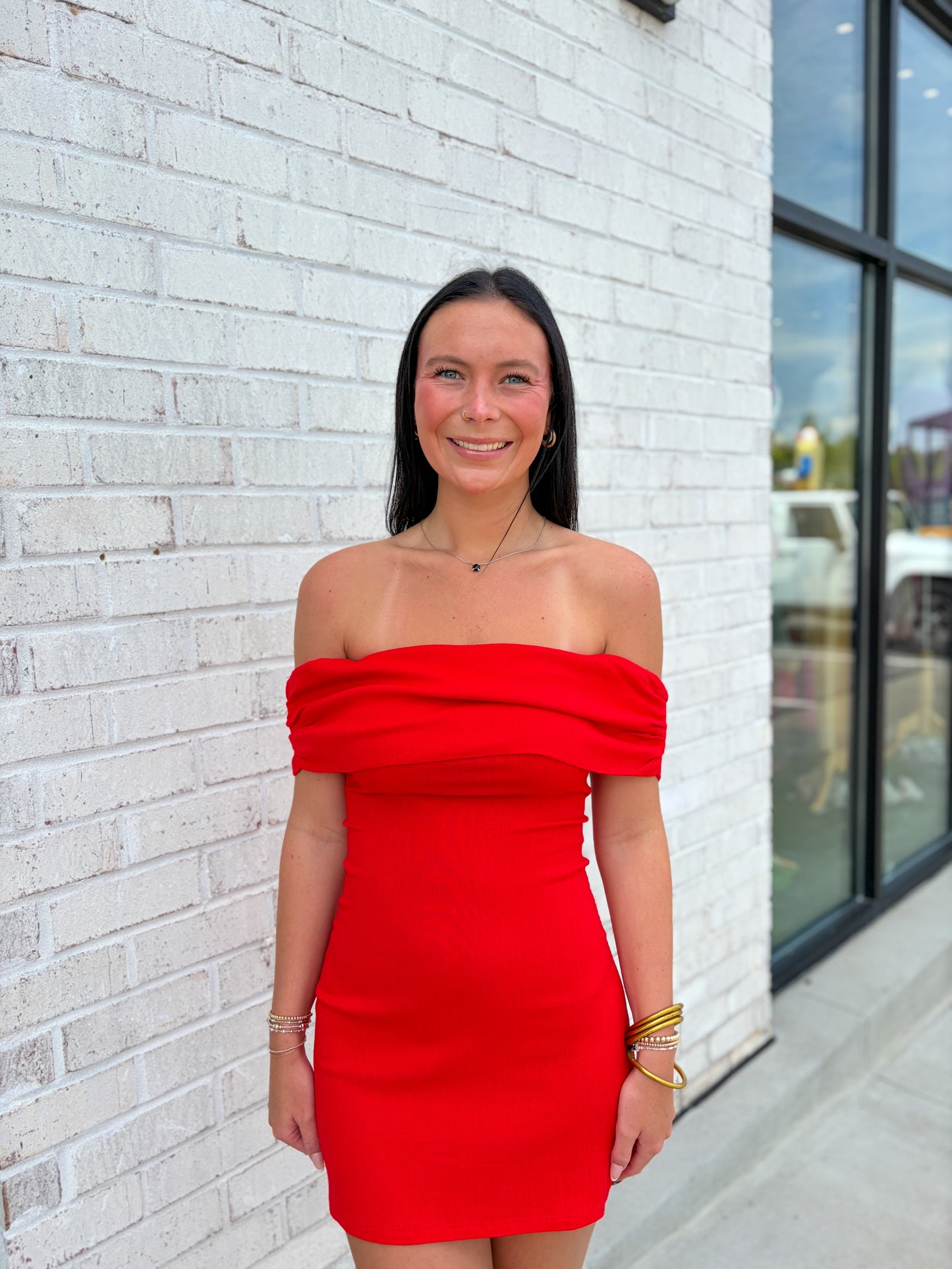 Off the Shoulder Mini Dress