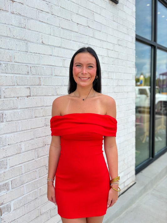 Off the Shoulder Mini Dress