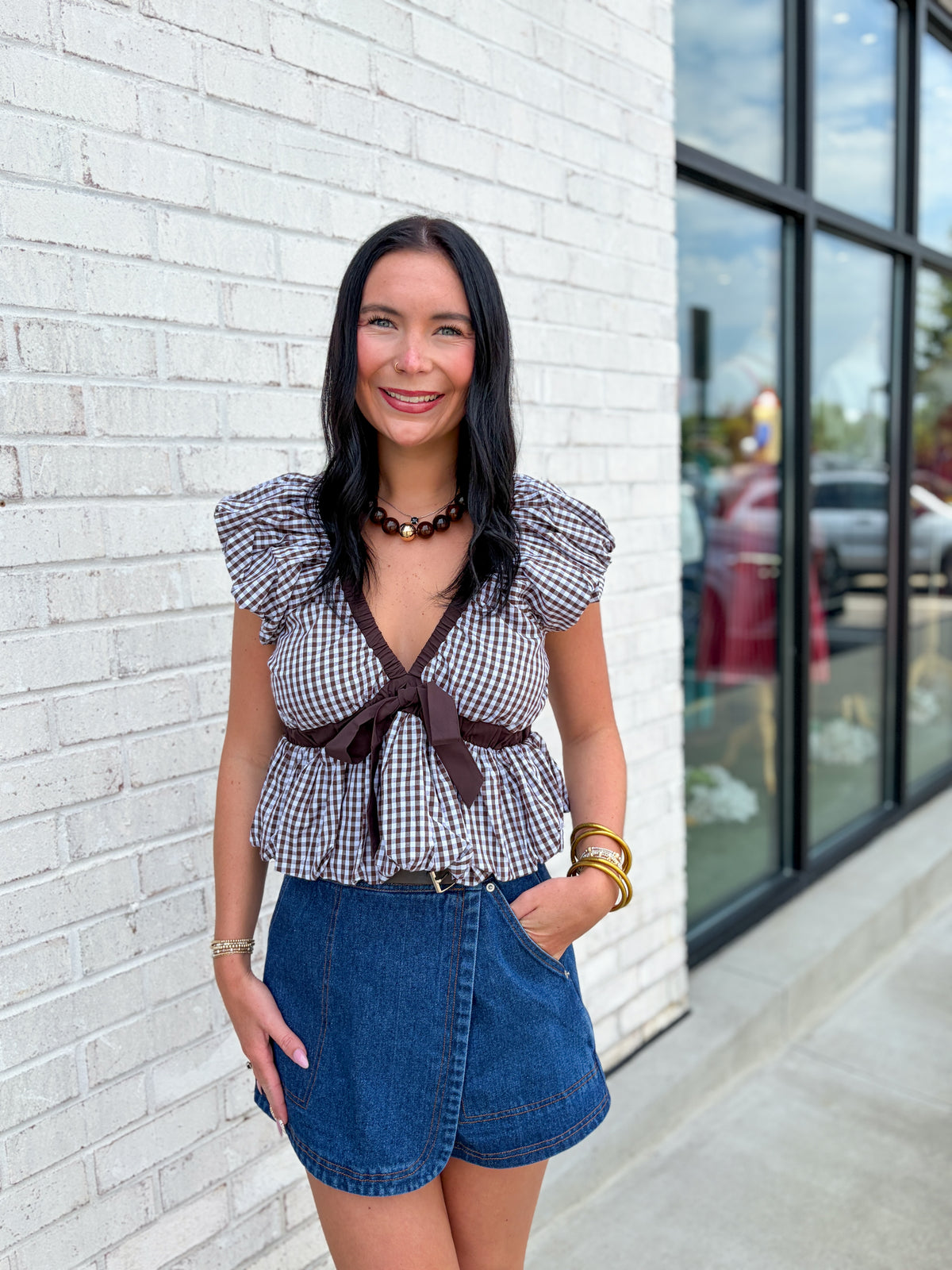Skye Gingham Top