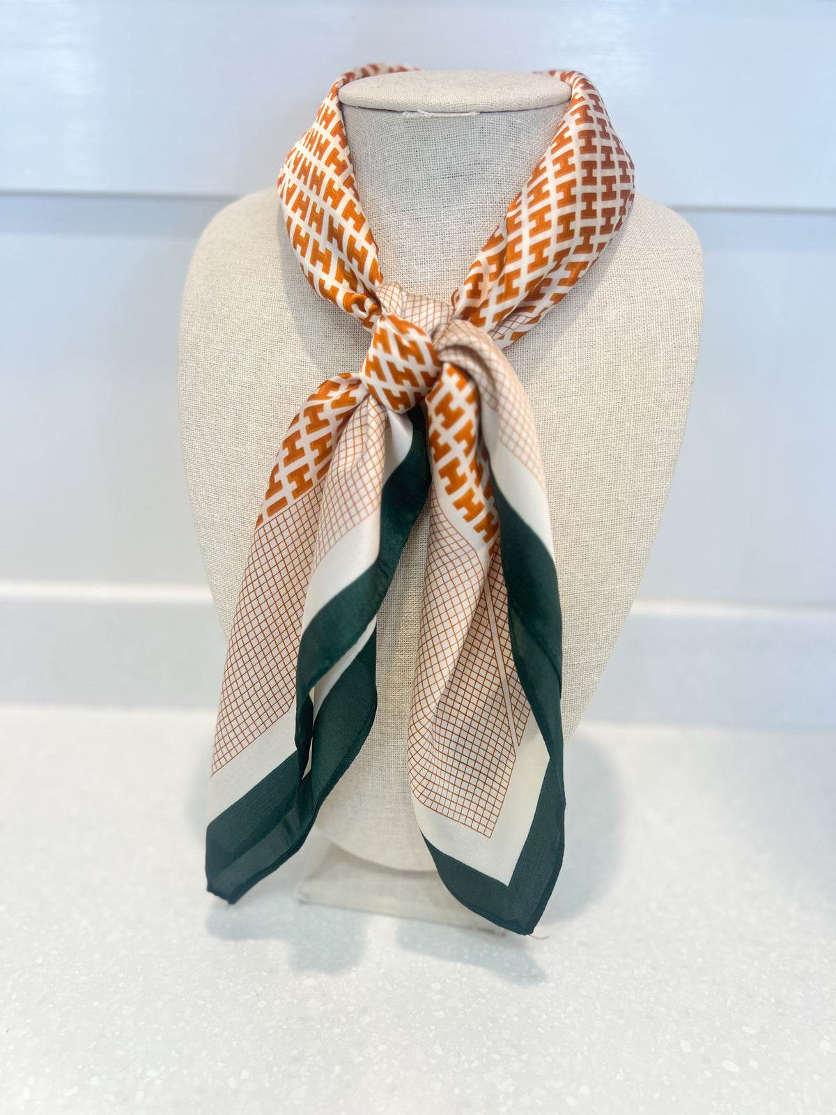 Patterned Silk Scarf