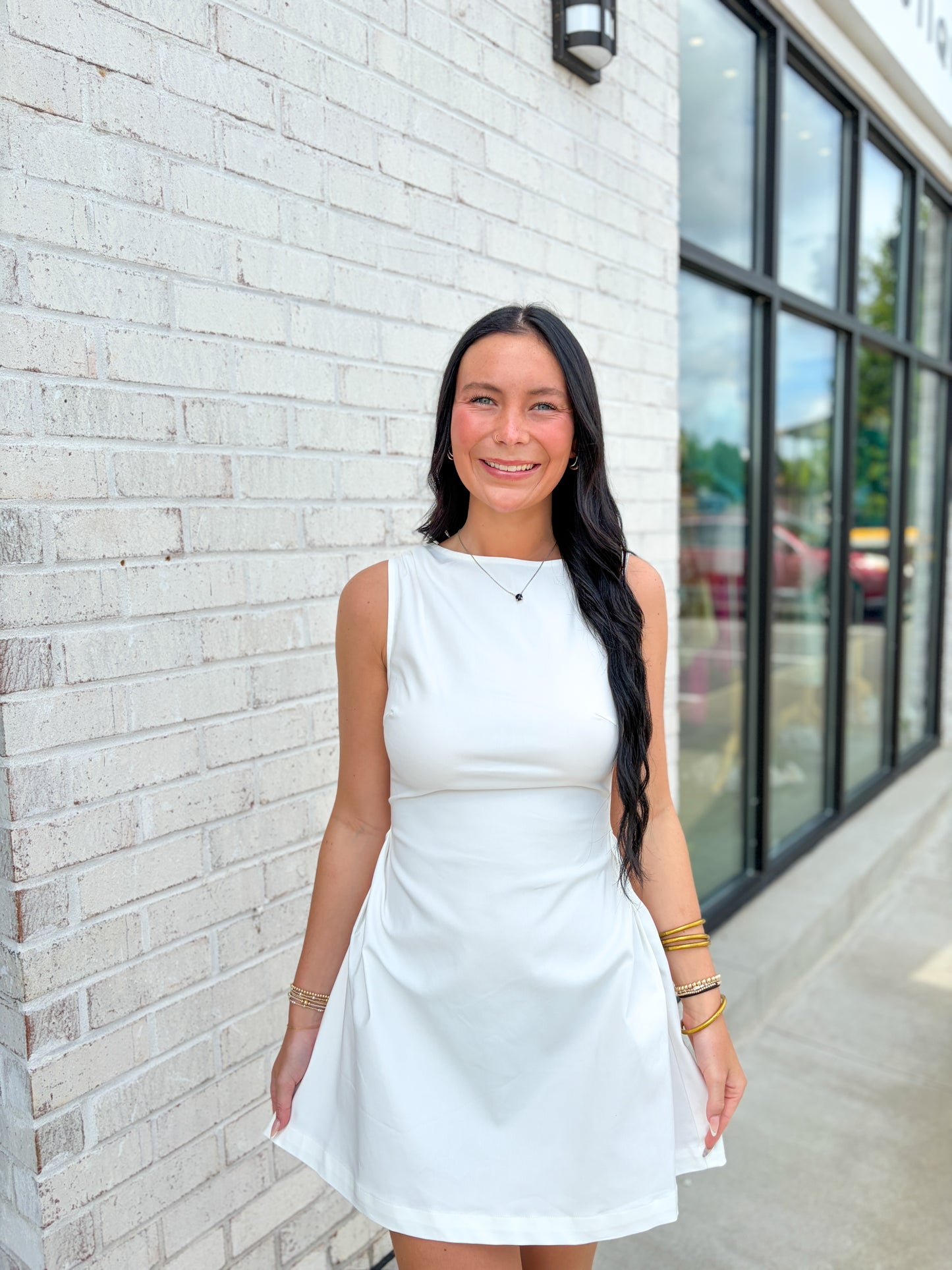 Cinch Waist Mini Dress