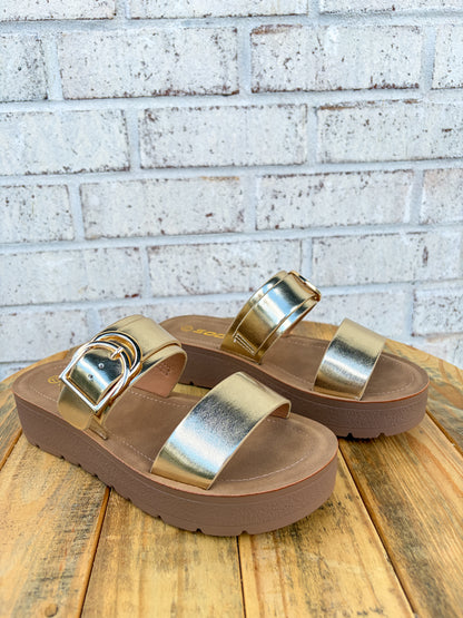Candor Gold Platform Sandal