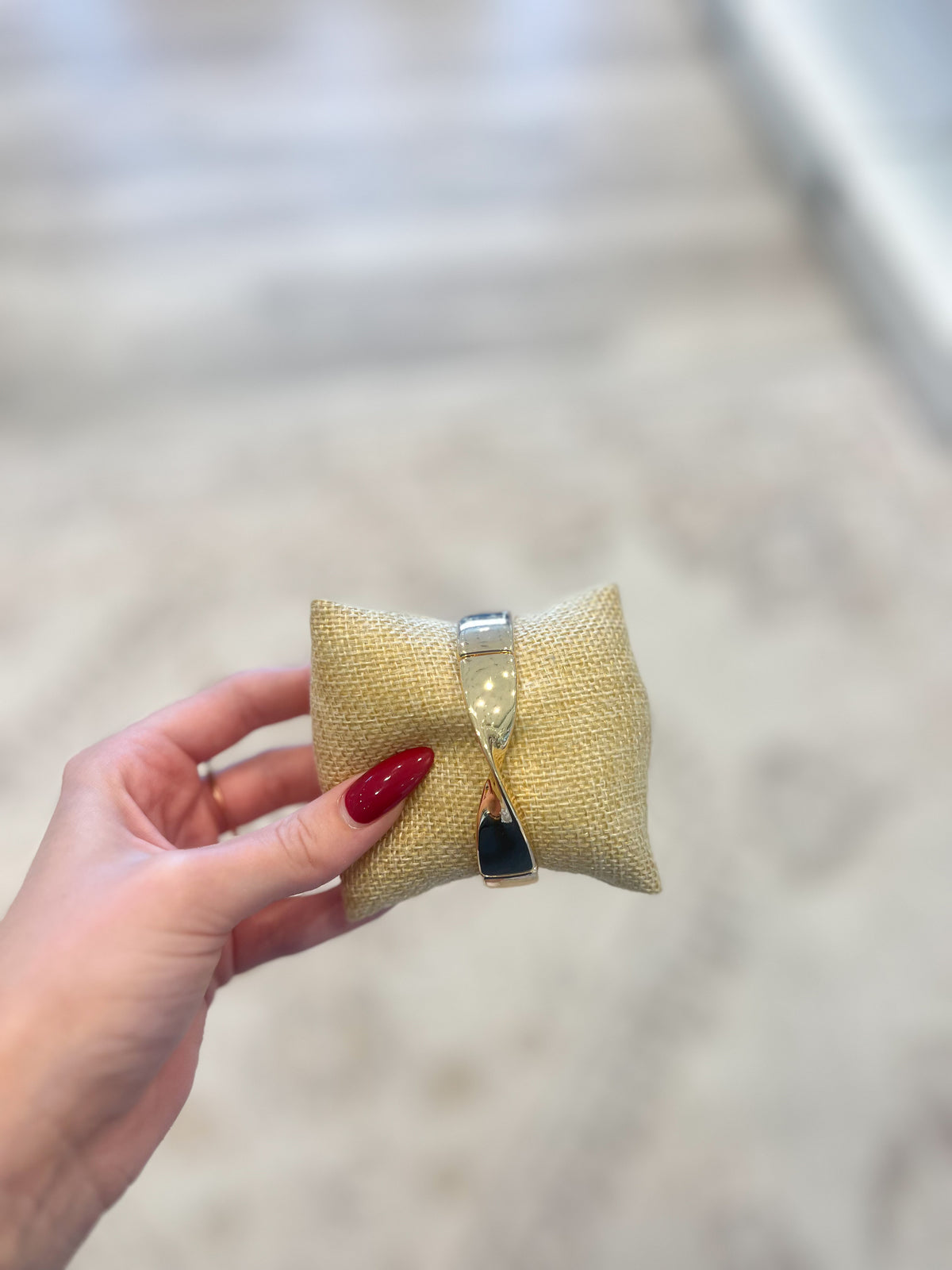 Twisted Gold Bangle