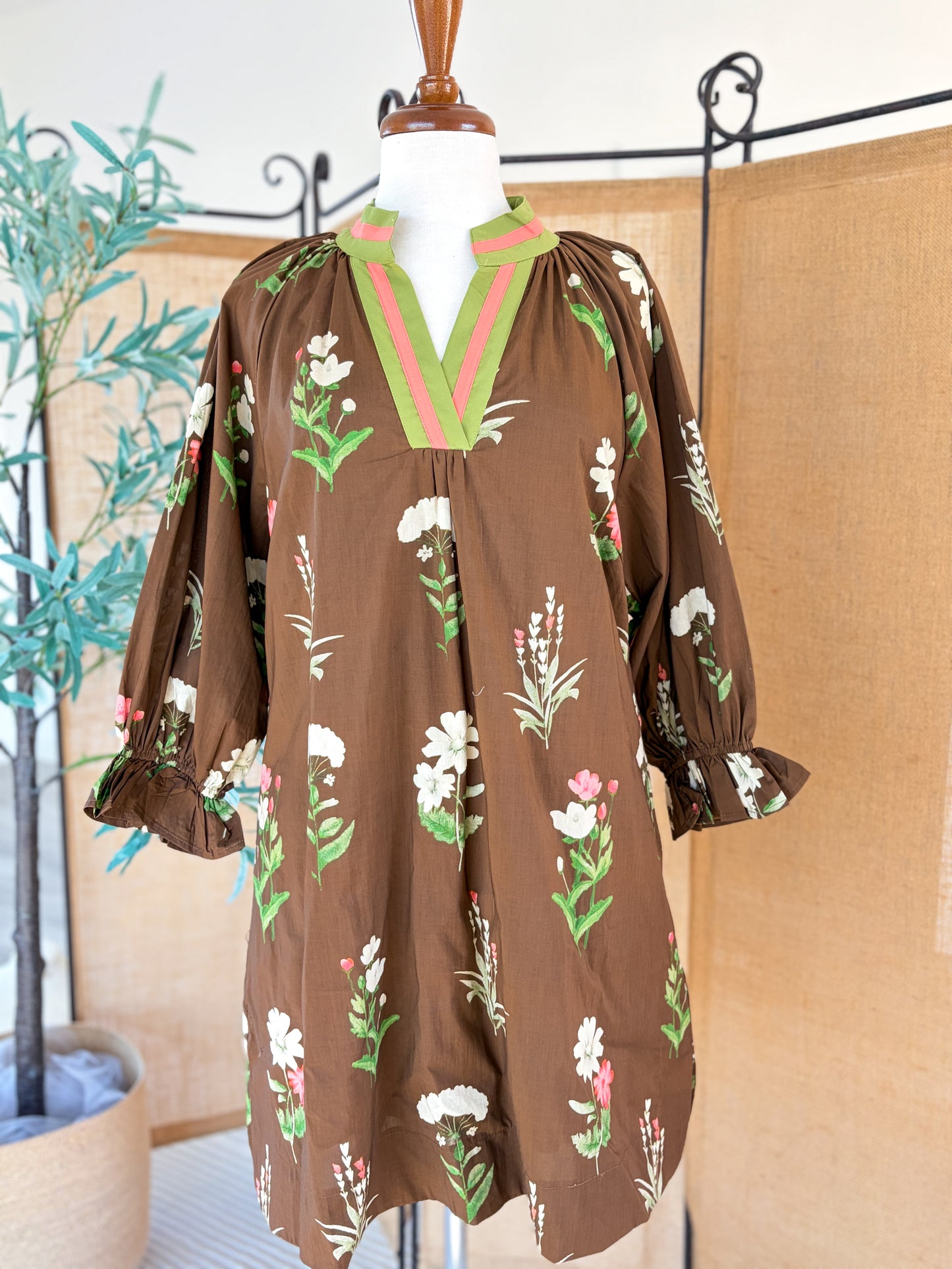 Cady V-Neck Mini Dress