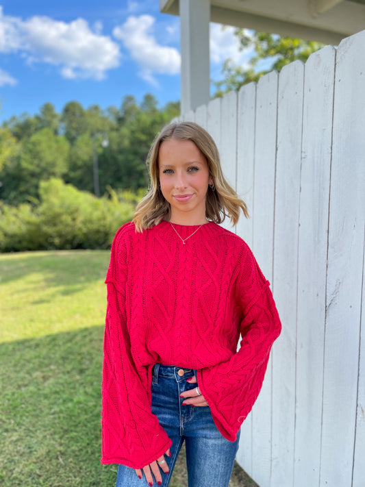Bell Sleeve Knit Sweater