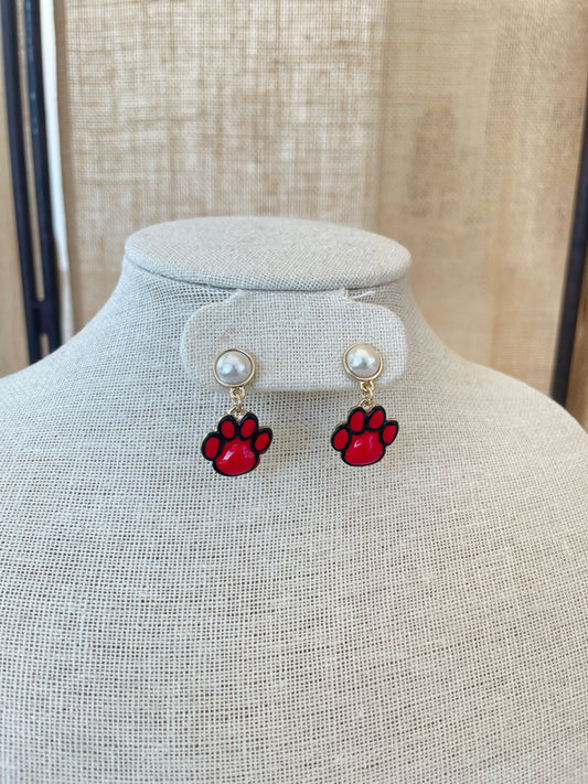 Pearl Dawg Paw Earrings