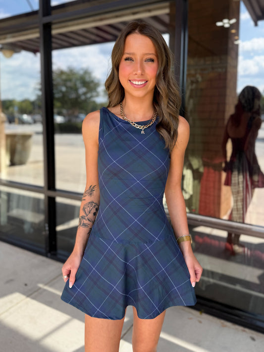 Evergreen Plaid Athletic Dress