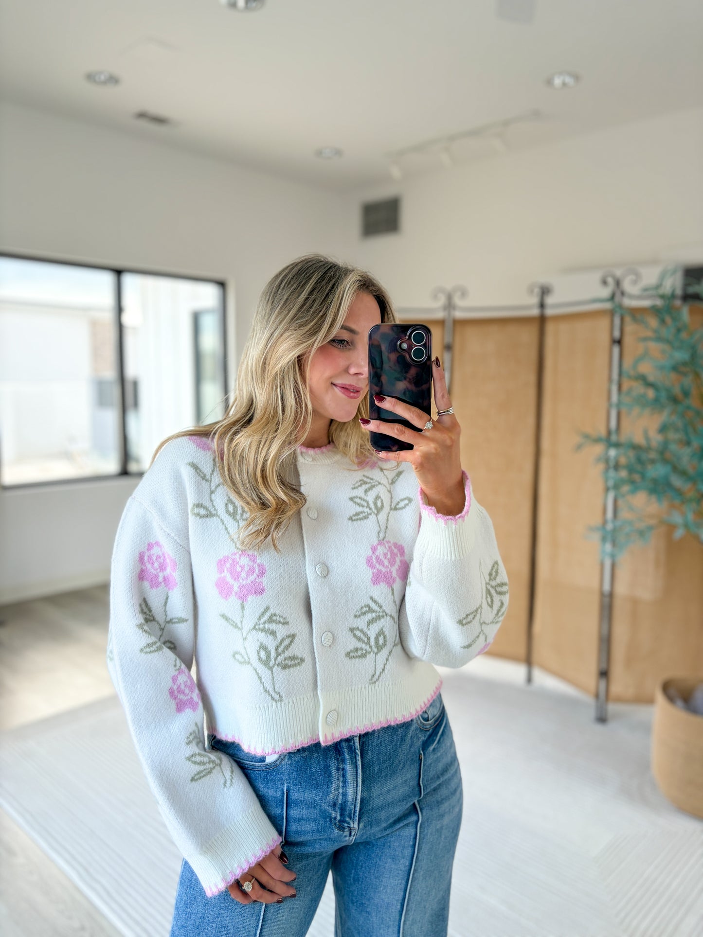 Floral Cardigan Top