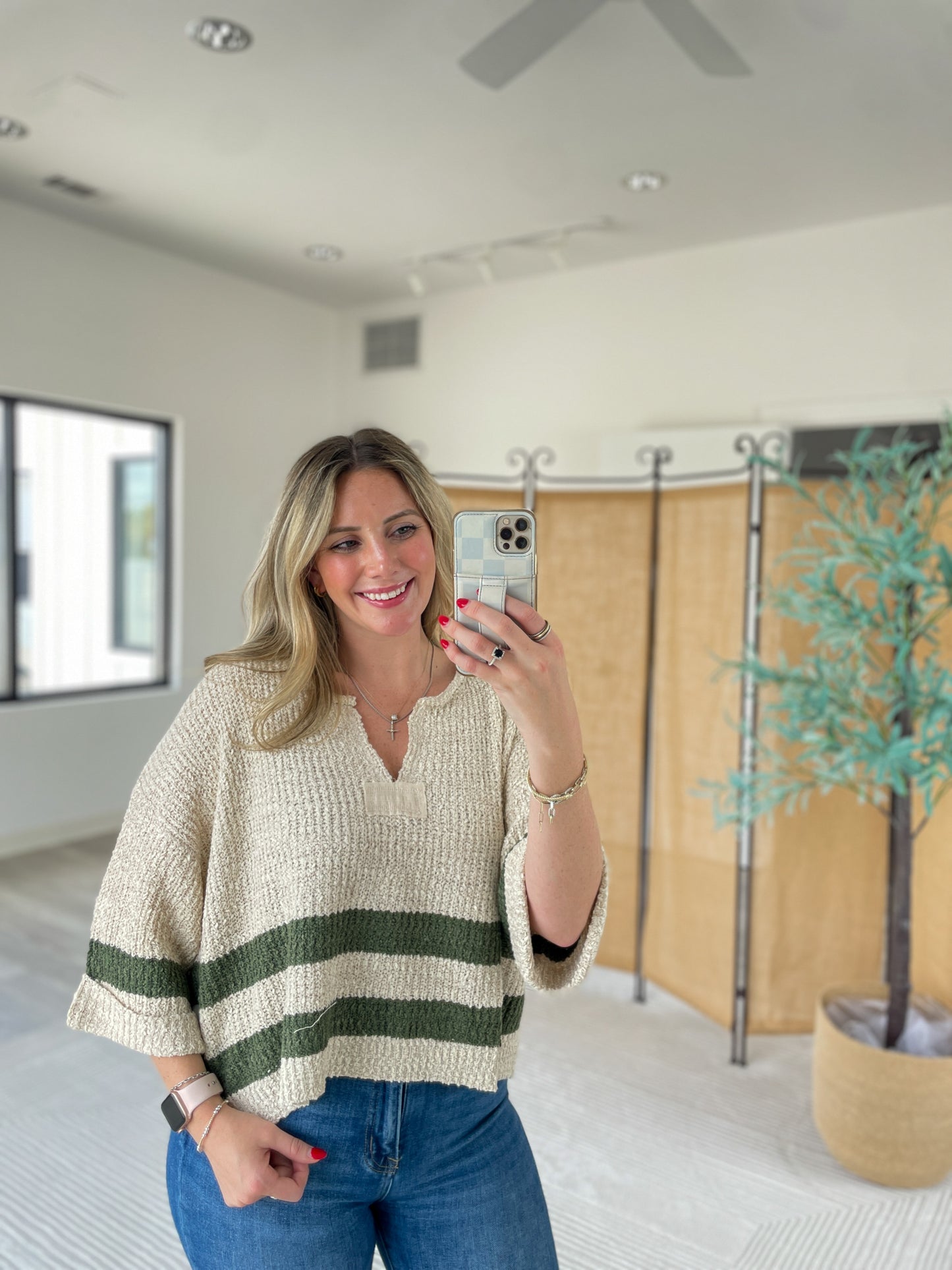 Greta Striped Knit Top