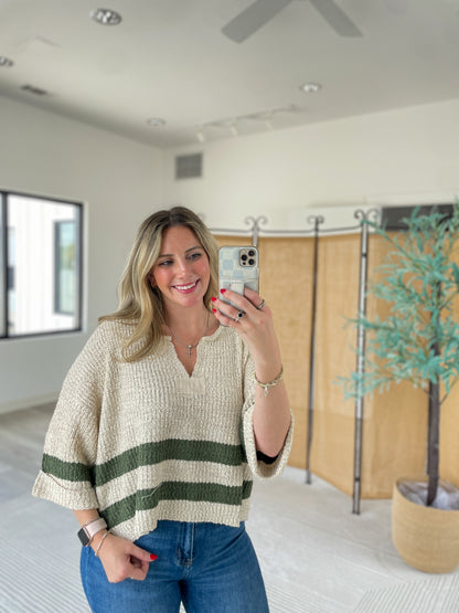 Greta Striped Knit Top