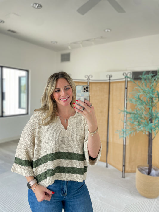 Greta Stripped Knit Top