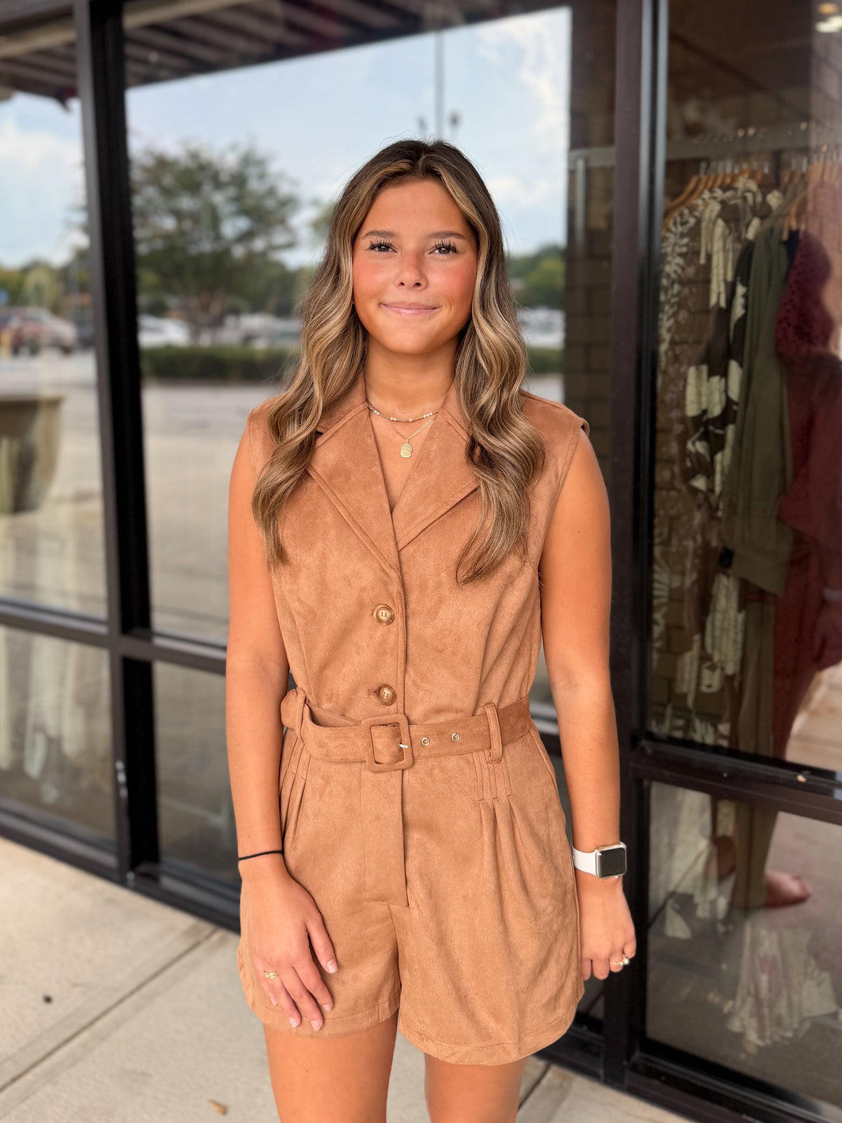 Rowie Suede Romper