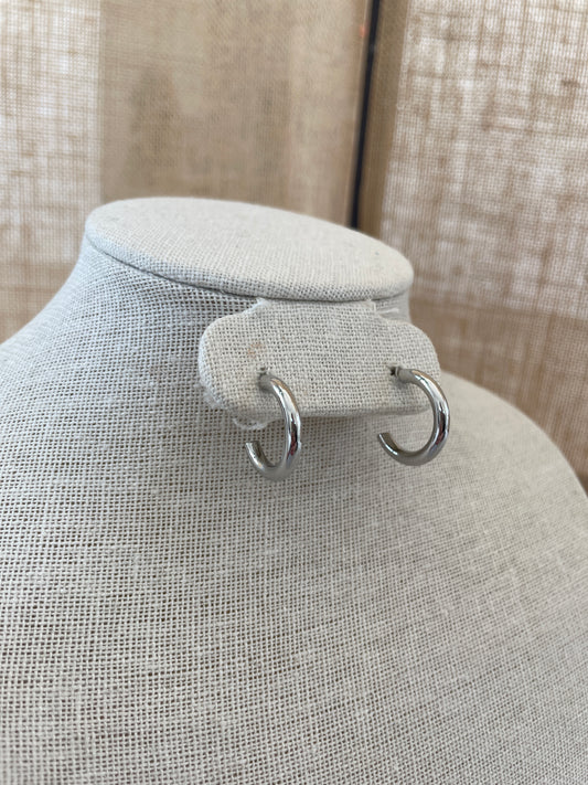Small Silver Hoop Earrings