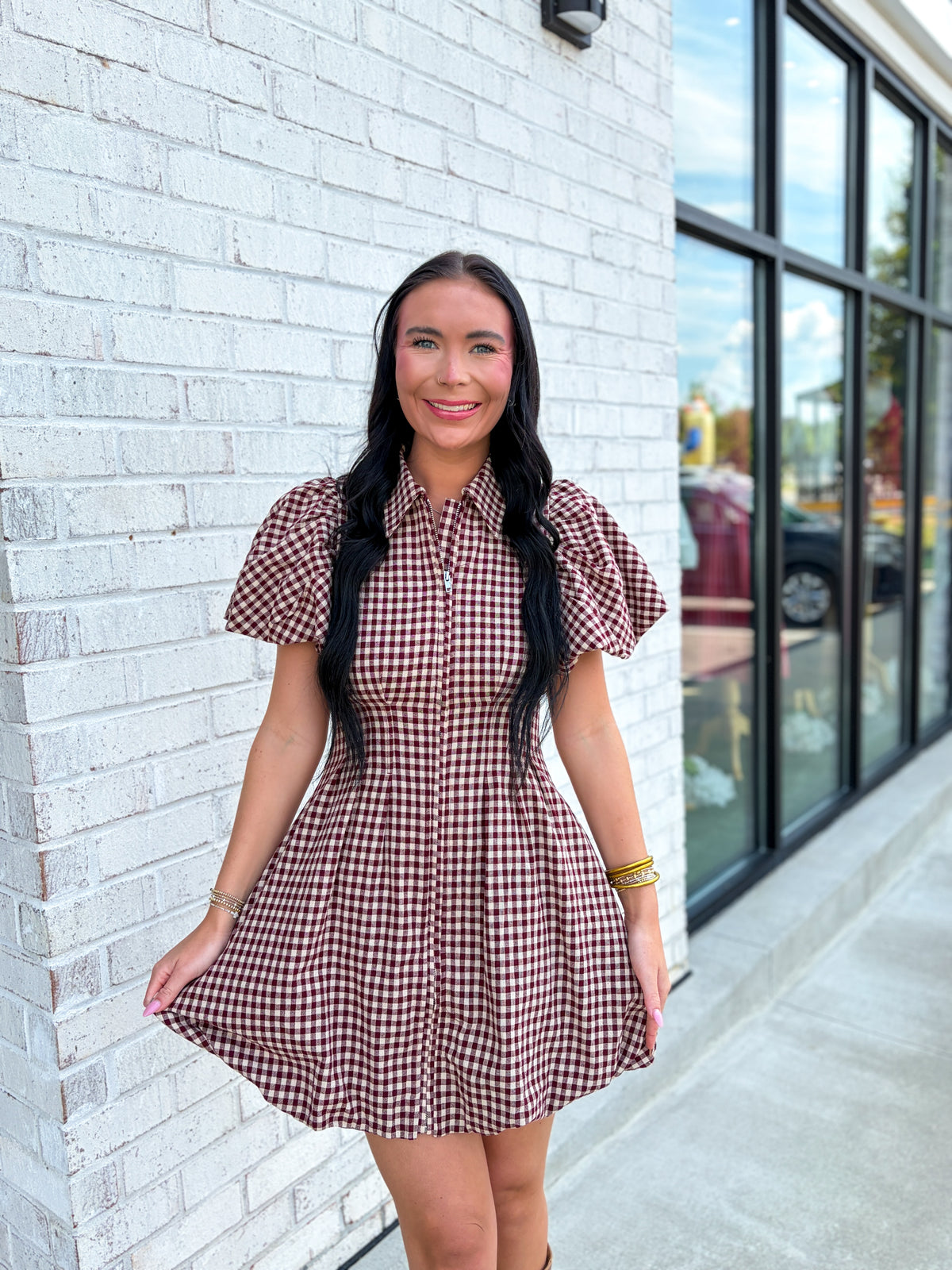 Blaise Gingham Mini Dress