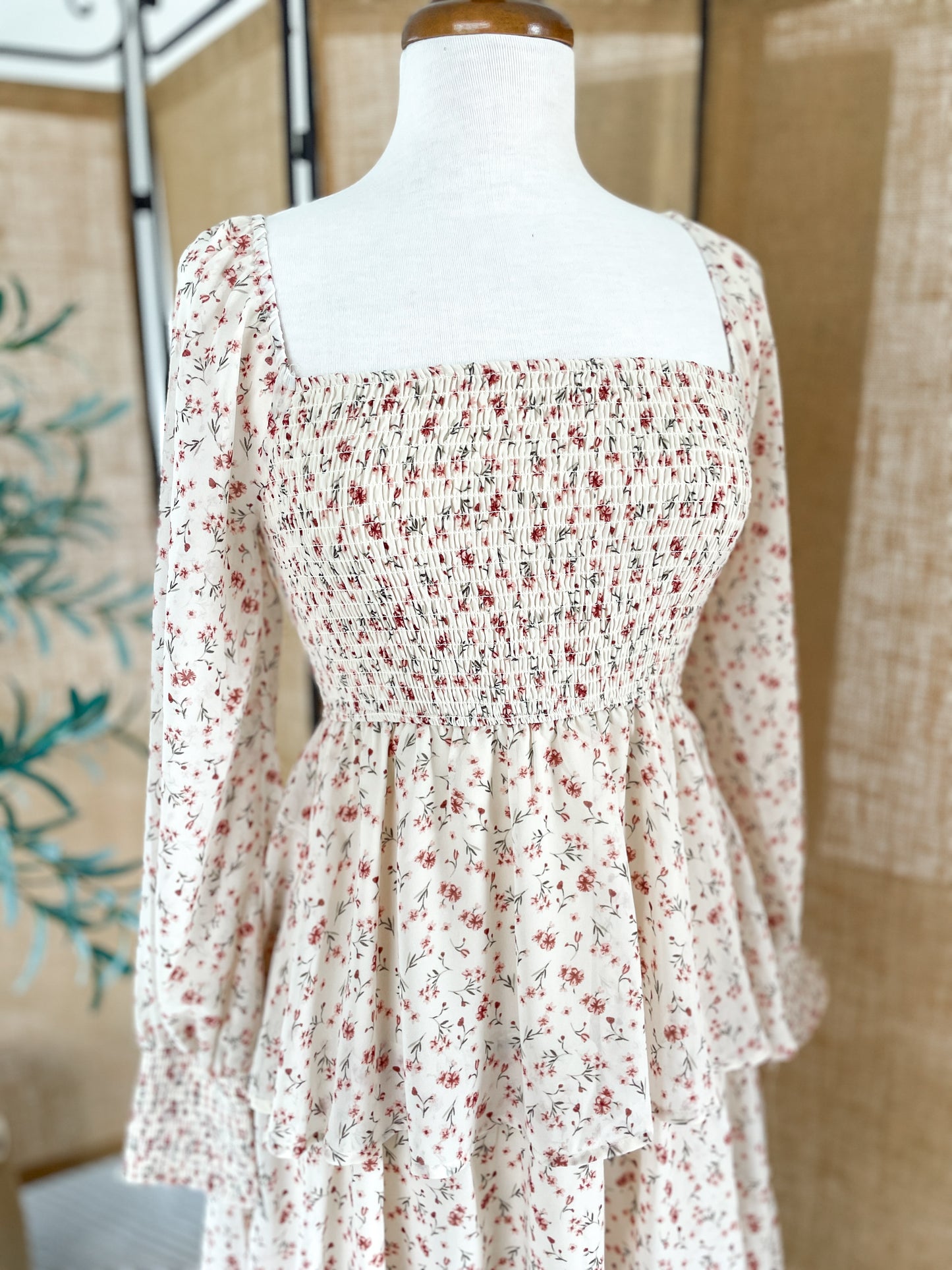 Anne Floral Tiered Maxi Dress