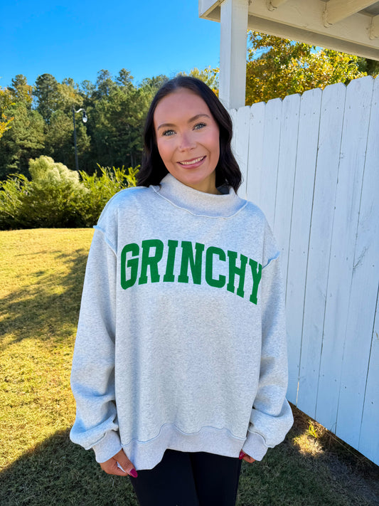 Grinchy/Naughty Mock Neck Crewneck