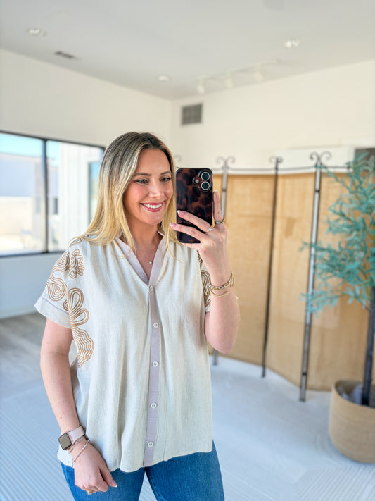 Stetson Embroidered Top