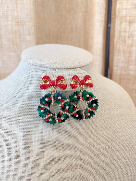 Wreath Bow Earrings