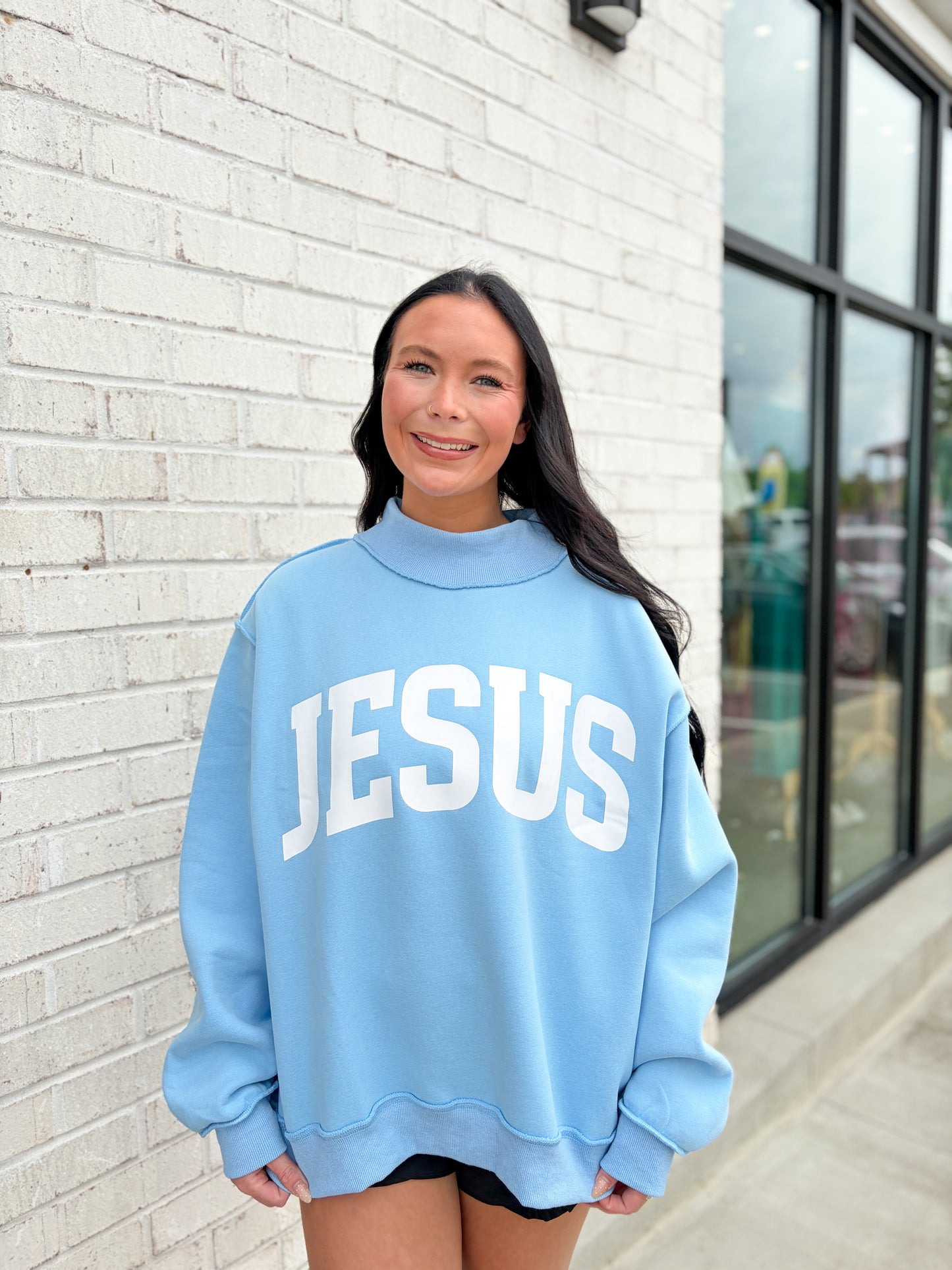 Jesus/God Is Good Mock Neck