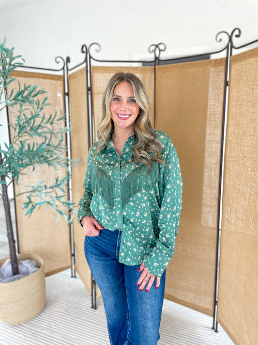 Nash Silk Fringe Top