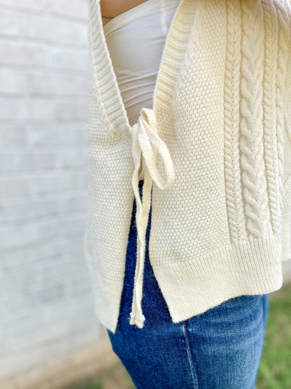Side Tie Sweater Top