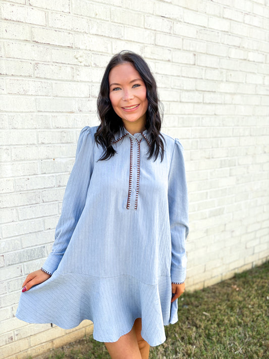 Lux Stripped Mini Dress