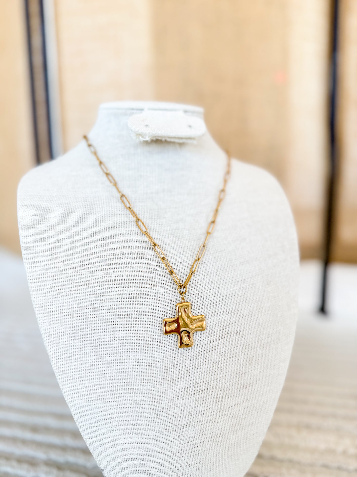 Gold Small Cross Necklace