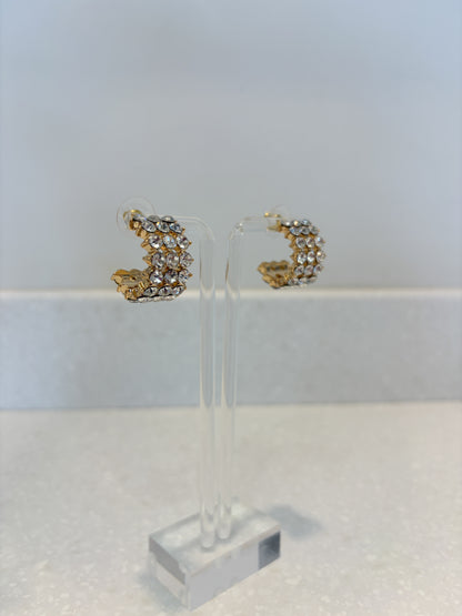 Rhinestone Hoop Earrings