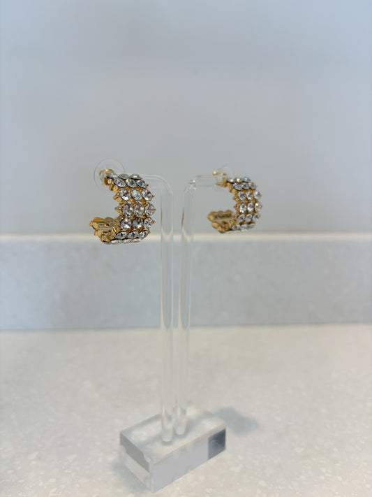 Rhinestone Hoop Earrings
