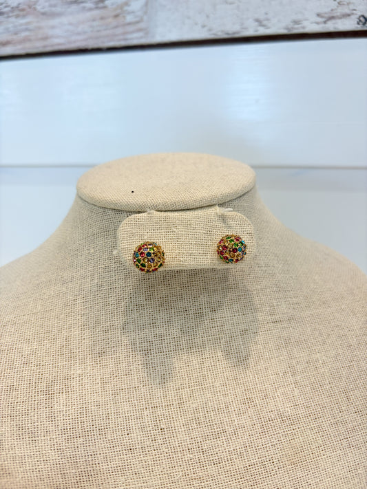 Multicolor Gemstone Studs