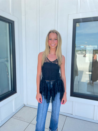 River Lace Overlay Top