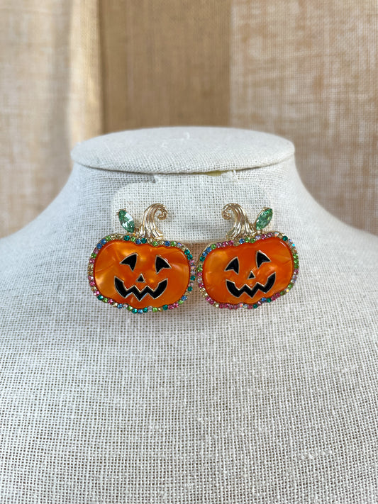 Big Jack-O’-lantern Earrings ￼