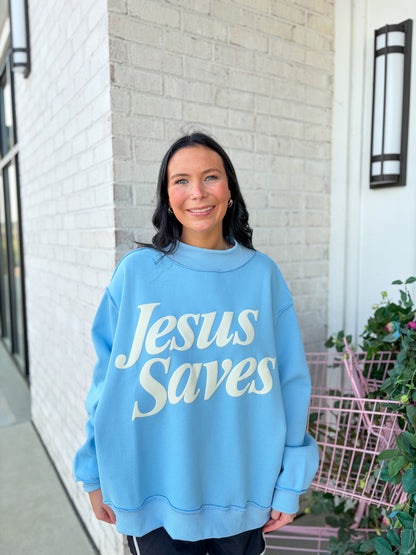 Jesus Saves Mock Neck